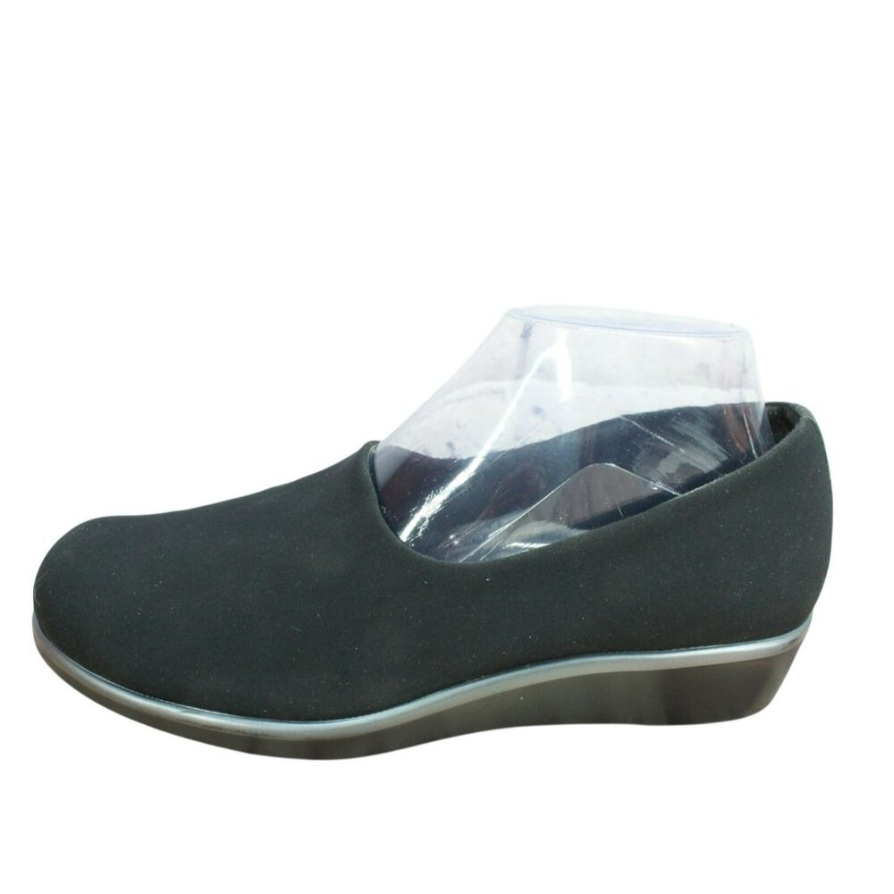 *SAS Bliss Black Nylon Lightweight Cushioned Wedge Shoes Size 10.5 Inches